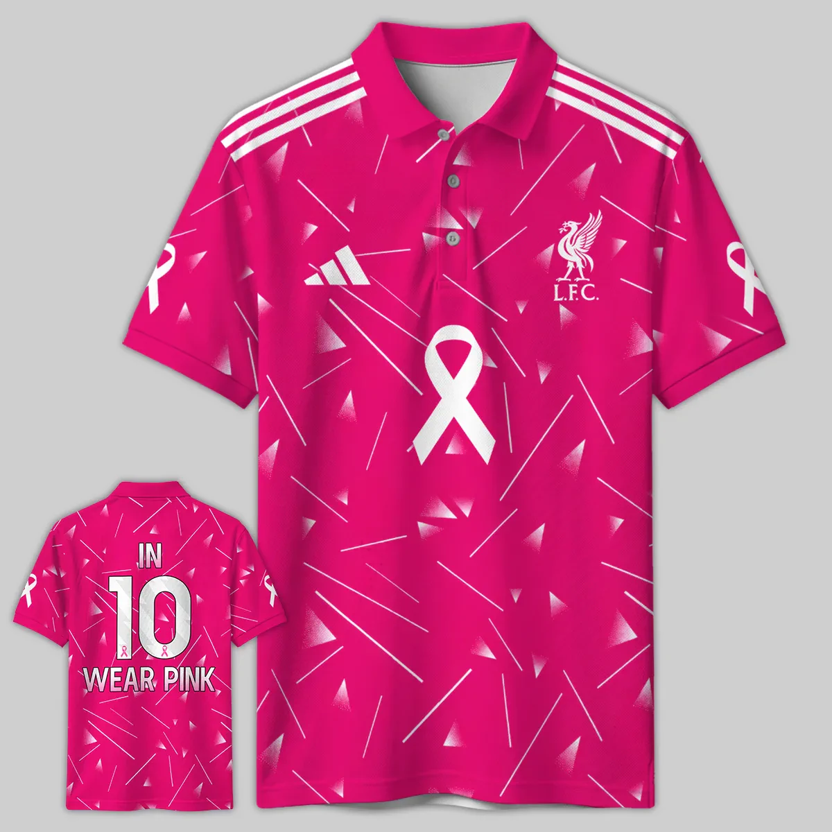 In 10 Wear Pink Liverpool 26/27 - Polo Shirt - All Over Print Concept Jersey - Poloshirt