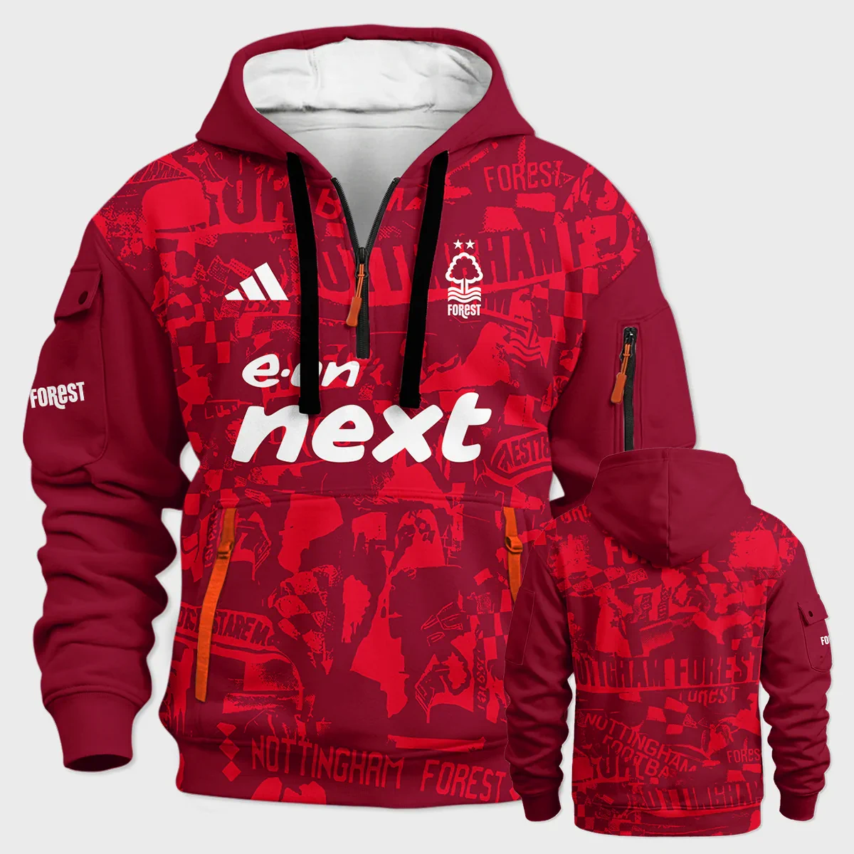 Nottingham Forest 26/27 Pre Match - Hoodie Half Zipper All Over Prints - Replica Jersey - Hoodie