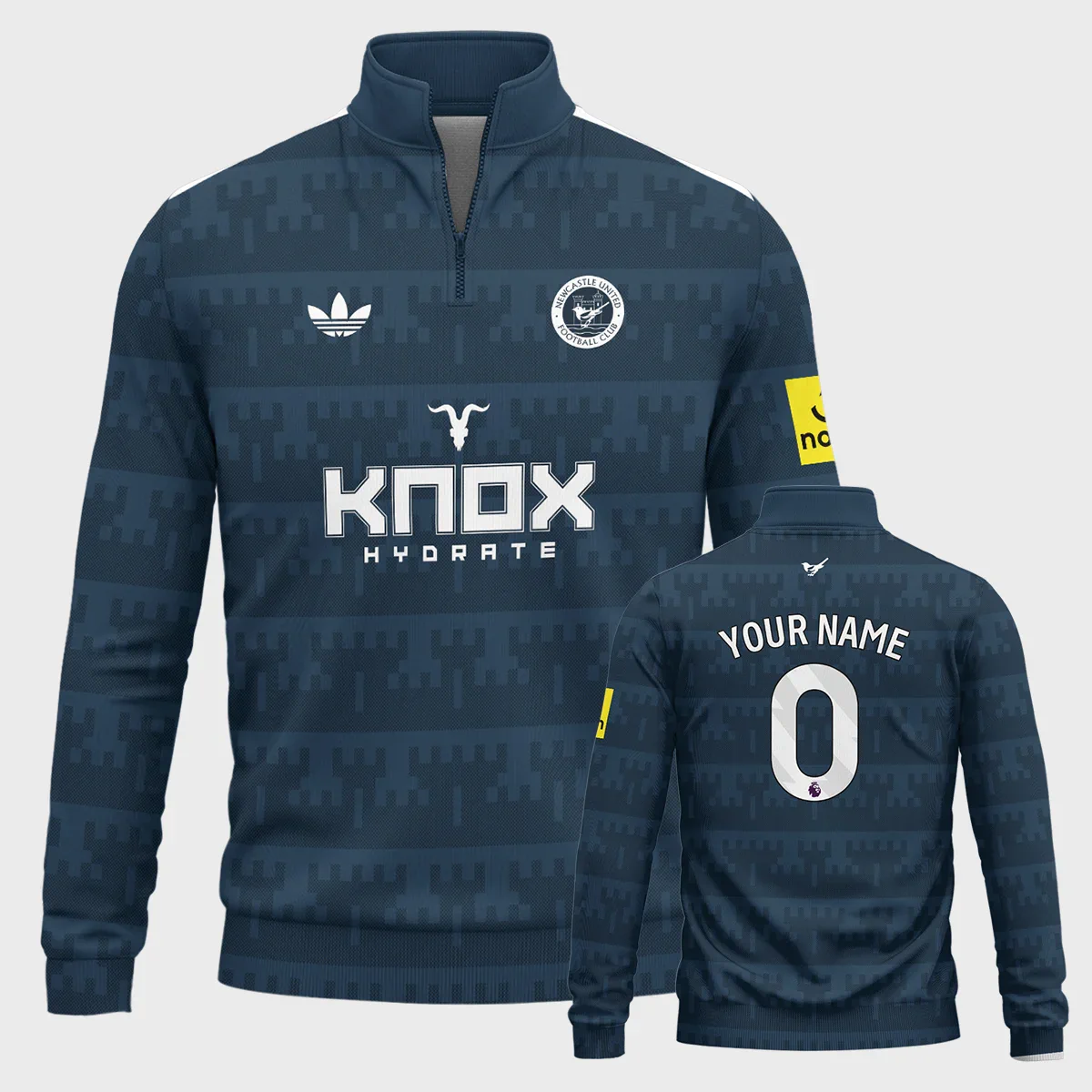 Newcastle United 26/27 Away Kit Quarter Zip Sweatshirt All Over Prints - Replica Jersey - Sweatshirt