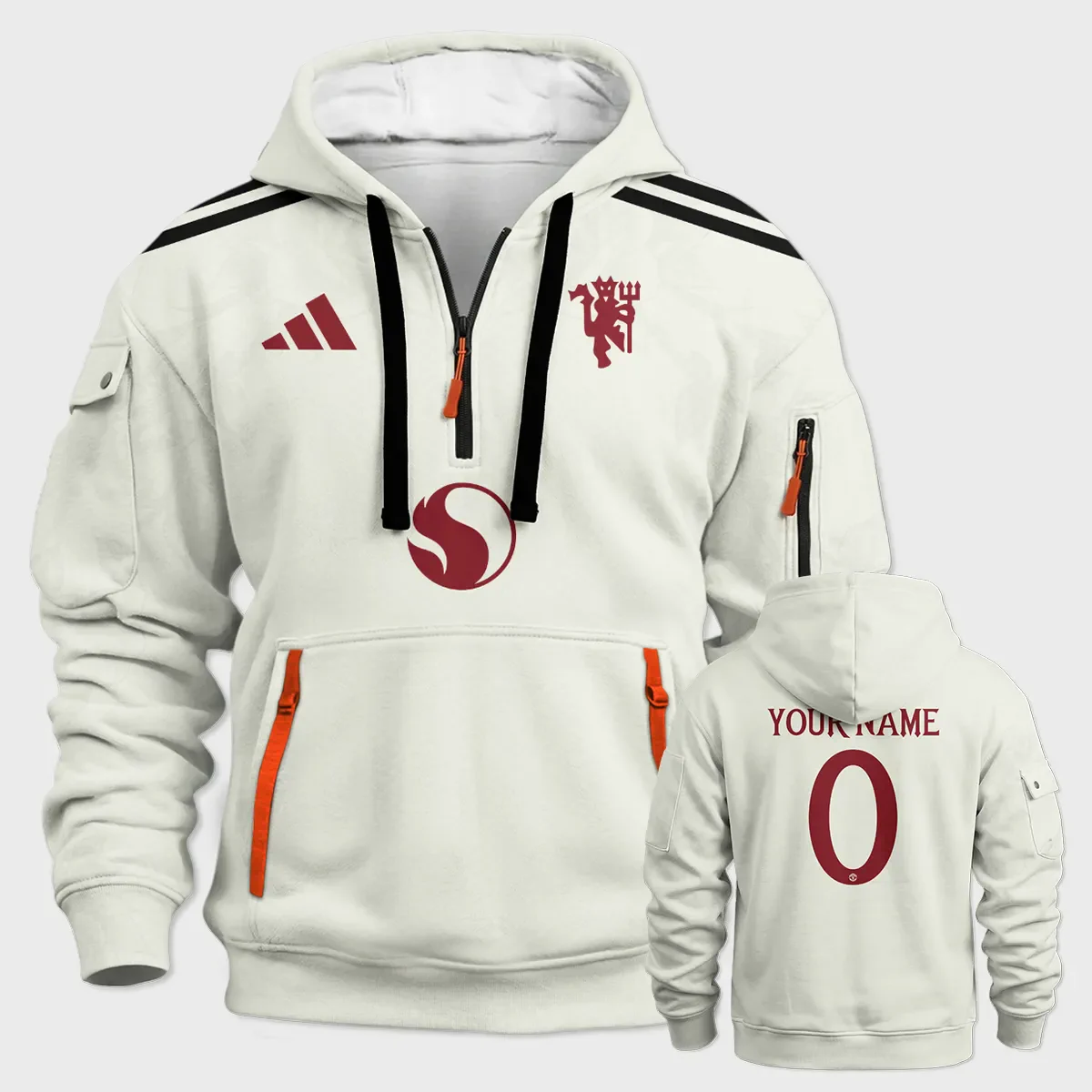 Manchester United 26/27 Third Kit Hoodie Half Zip All Over Prints - Replica Jersey- HoodieHalfZip