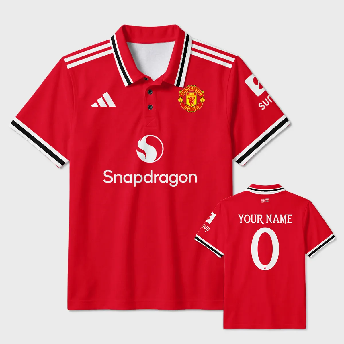 Manchester United 26/27 Home Kit Polo Shirt All Over Prints - Replica Jersey- PoloShirt