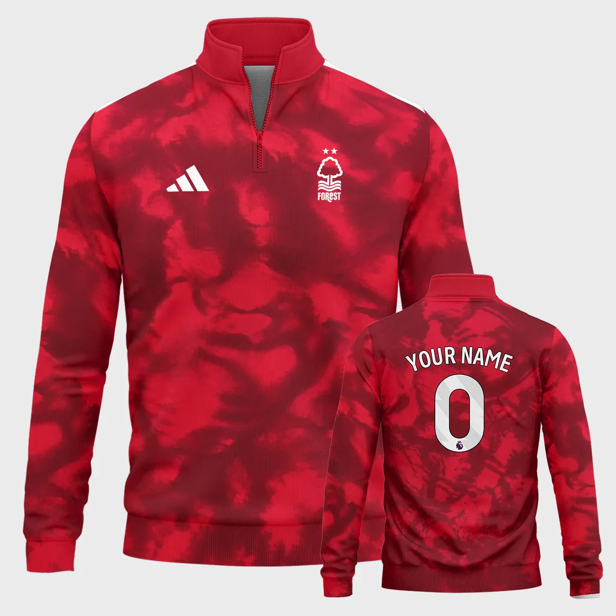 Nottingham Forest 26/27 Home Kit - Quarter Zip Sweatshirt All Over Prints - Replica Jersey - Sweatshirt